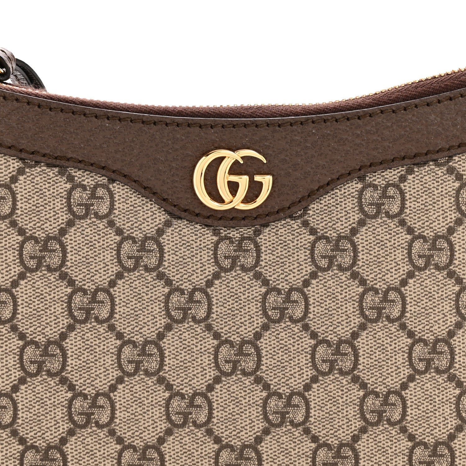 Gucci GG Supreme Monogram Textured Dollar Calfskin Small Ophidia Hobo Beige Ebony New Acero 8 of 12
