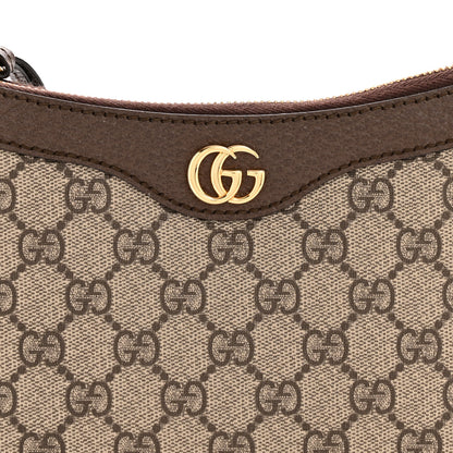 Gucci GG Supreme Monogram Textured Dollar Calfskin Small Ophidia Hobo Beige Ebony New Acero 8 of 12
