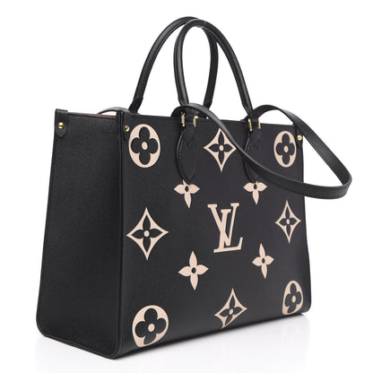 Louis Vuitton Empreinte Monogram Giant Onthego MM Black Beige 3 of 10