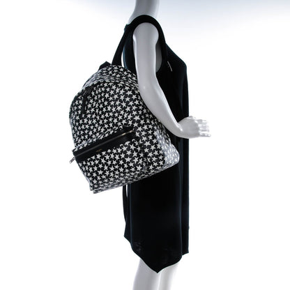 Saint Laurent Calfskin Star Print Hunting Backpack Black White 2 of 8