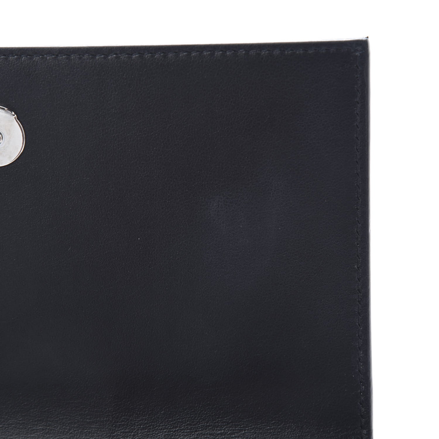 Saint Laurent Calfskin Crocodile Embossed Kate Monogram Tassel Chain Wallet Black 8 of 12