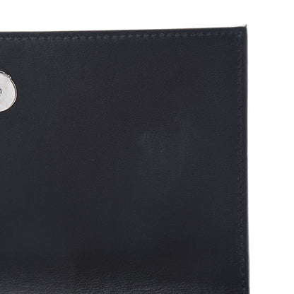 Saint Laurent Calfskin Crocodile Embossed Kate Monogram Tassel Chain Wallet Black 8 of 12