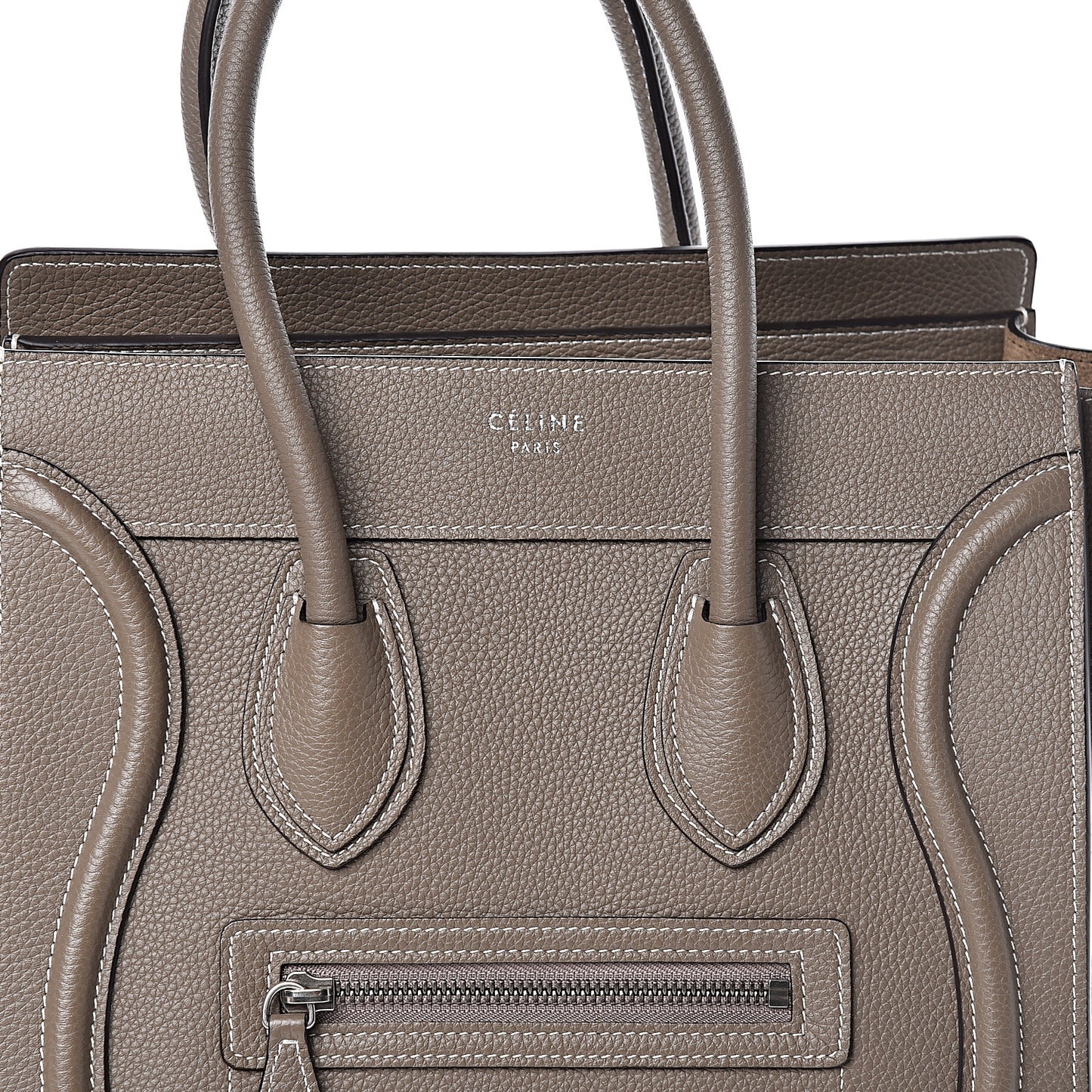 Drummed Calfskin Micro Luggage Souris