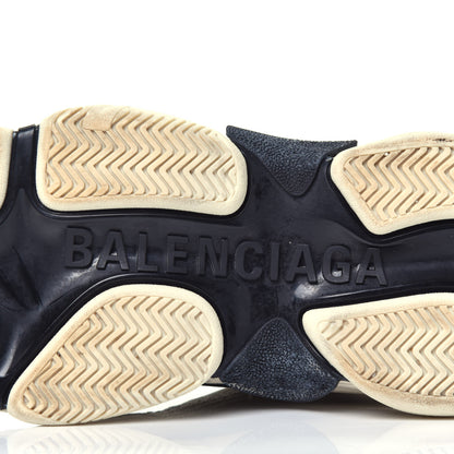 Balenciaga Fabric Mesh Womens Triple S Sneakers 35 Beige Black 8 of 8