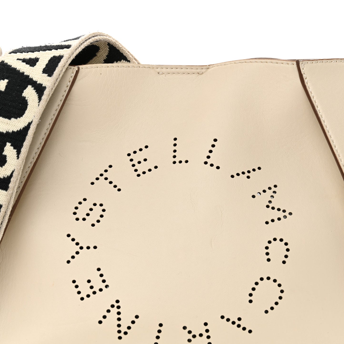 Eco Alter Nappa Perforated Logo Mini Crossbody White
