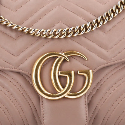 Gucci Calfskin Matelasse Medium GG Marmont Shoulder Bag Porcelain Rose 8 of 10