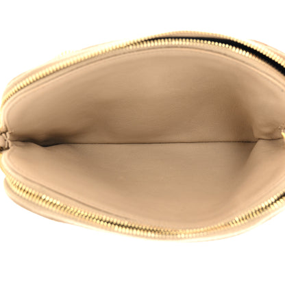 Saint Laurent Grained Lambskin Quilted Mini Becky Double Zip Bag Natural Tan 6 of 16