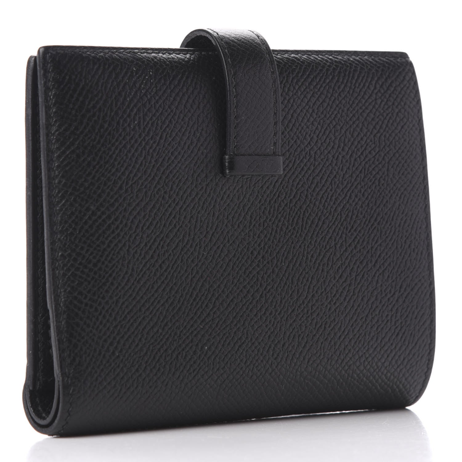 Hermes Epsom Bearn Compact Wallet Black 3 of 7