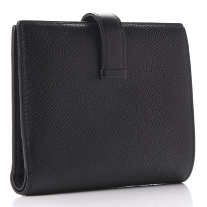 Hermes Epsom Bearn Compact Wallet Black 3 of 7