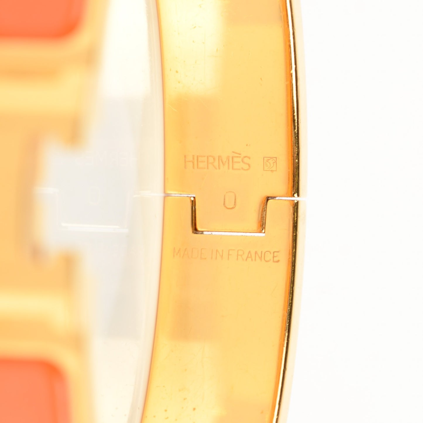 Enamel Narrow Clic Clac H Bracelet GM Orange