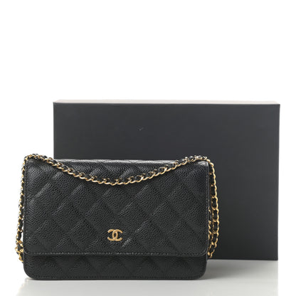 Chanel Caviar Quilted Wallet On Chain WOC Black 12 of 12