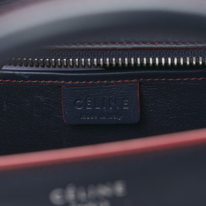 Celine Smooth Calfskin Nano Luggage Navy Blue Red 6 of 9