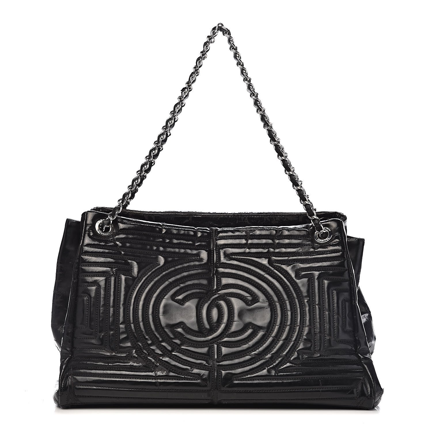Chanel Vinyl Coco Ming Tote Black 1 of 24