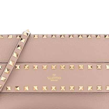 Valentino Garavani Pebbled Calfskin Rockstud Side Slip Crossbody Poudre 7 of 10