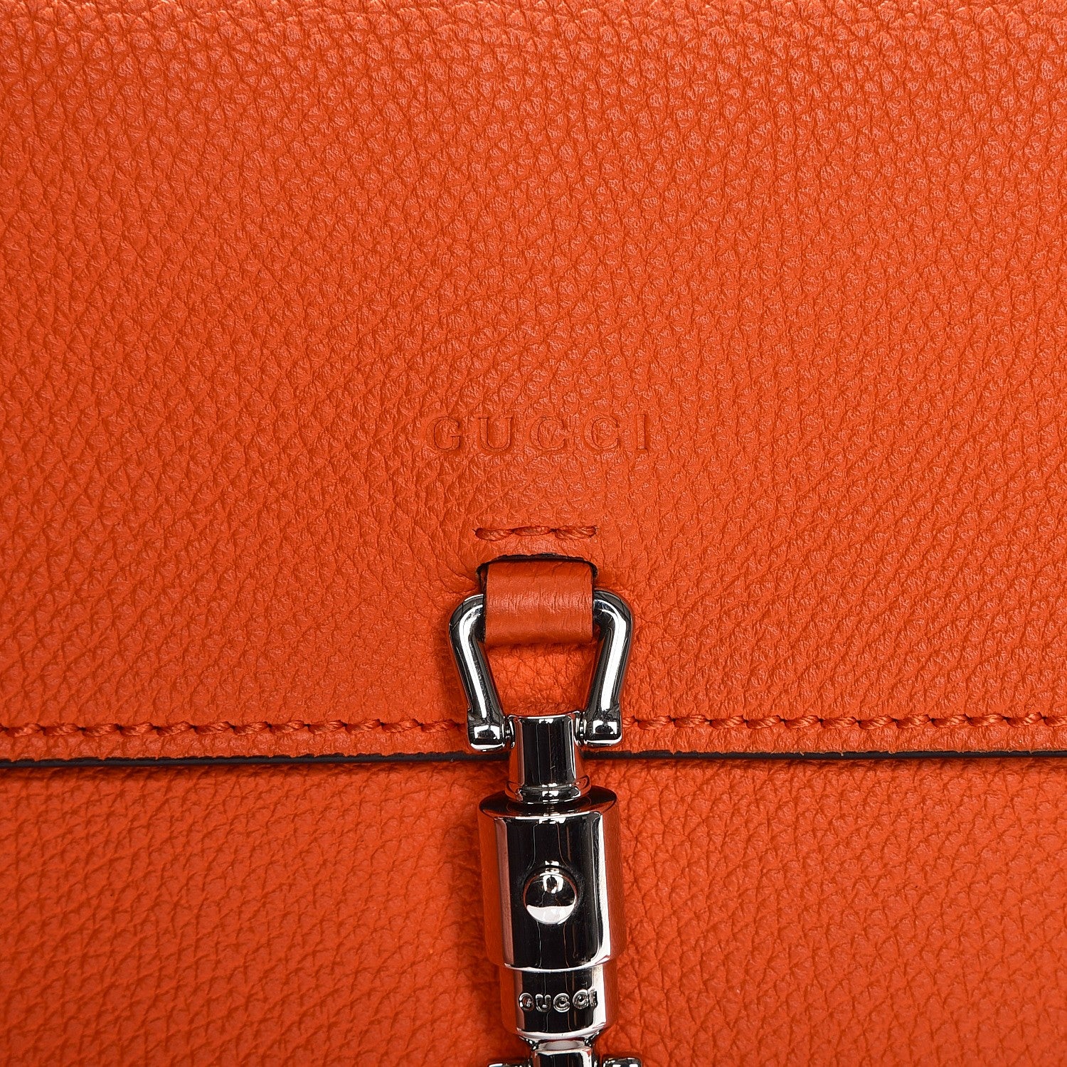 Gucci Grand Prix Calfskin Jackie Convertible Shoulder Bag Orange 7 of 8