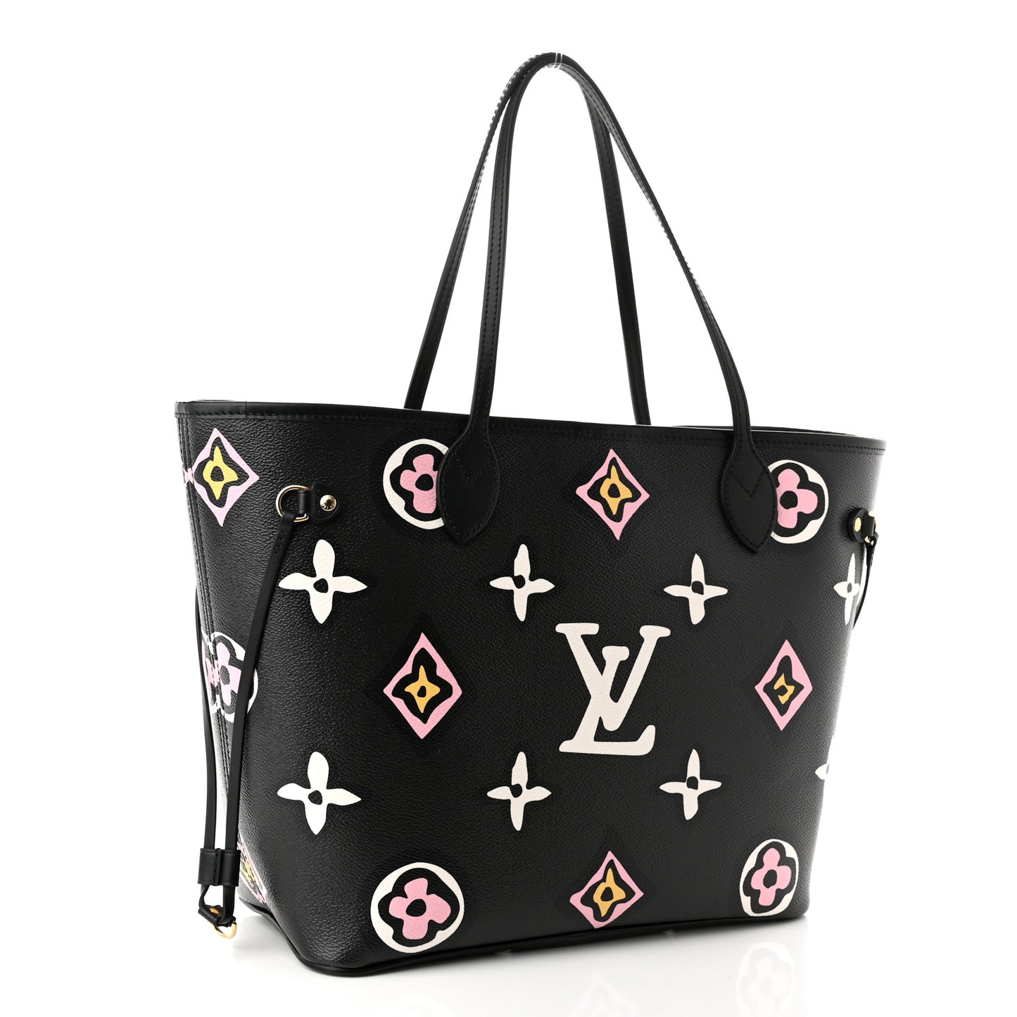 Monogram Giant Wild At Heart Neverfull MM Black