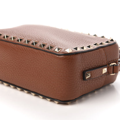 Valentino Garavani Pebbled Calfskin Rockstud Camera Crossbody Bag Bright Cognac 7 of 9
