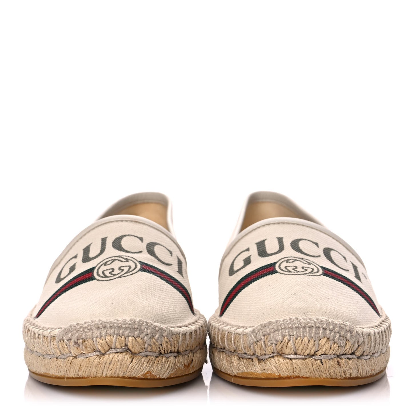 Canvas Logo Espadrilles 37 Greggio White