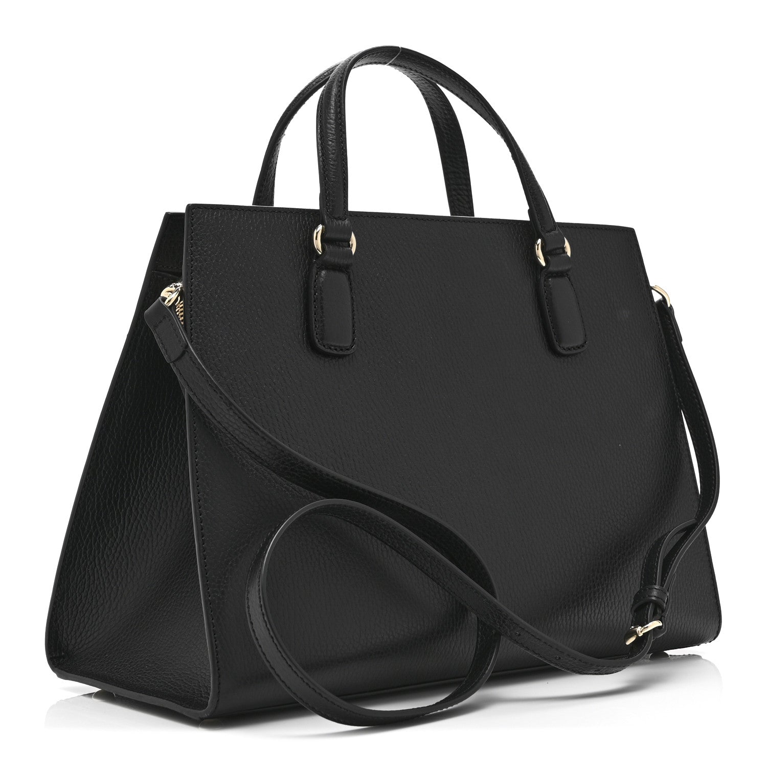 Gucci Dollar Calfskin Large Soho Top Handle Satchel Black 3 of 12