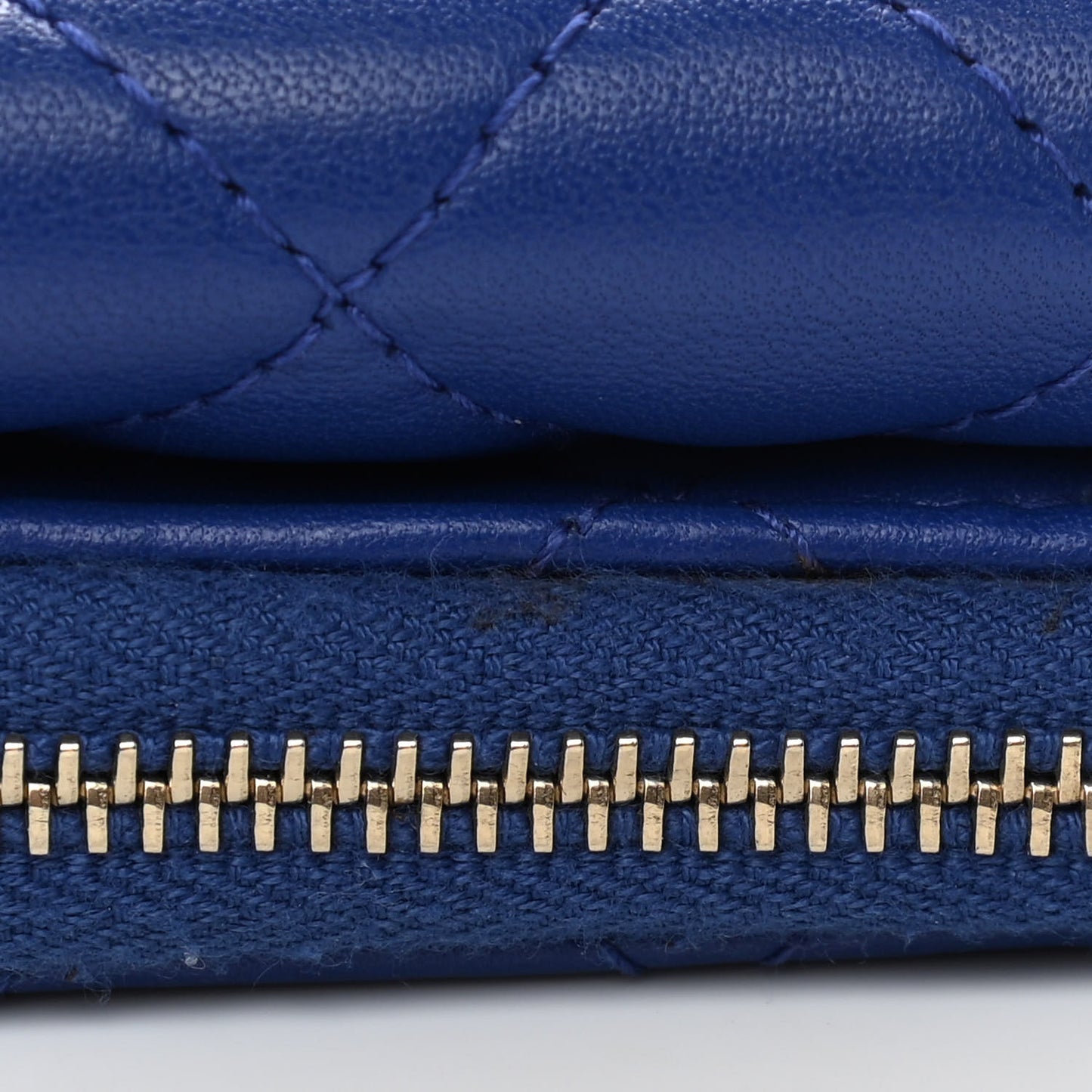 Lambskin Quilted Coin Purse Blue