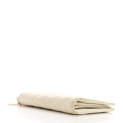Chanel Lambskin Quilted Valentine Wallet White 4 of 14