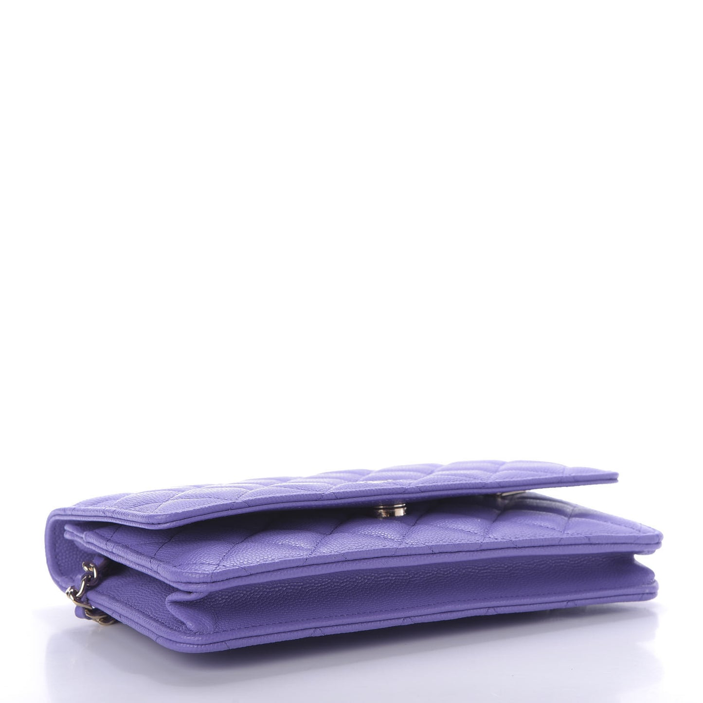 Caviar Quilted Wallet On Chain WOC Purple
