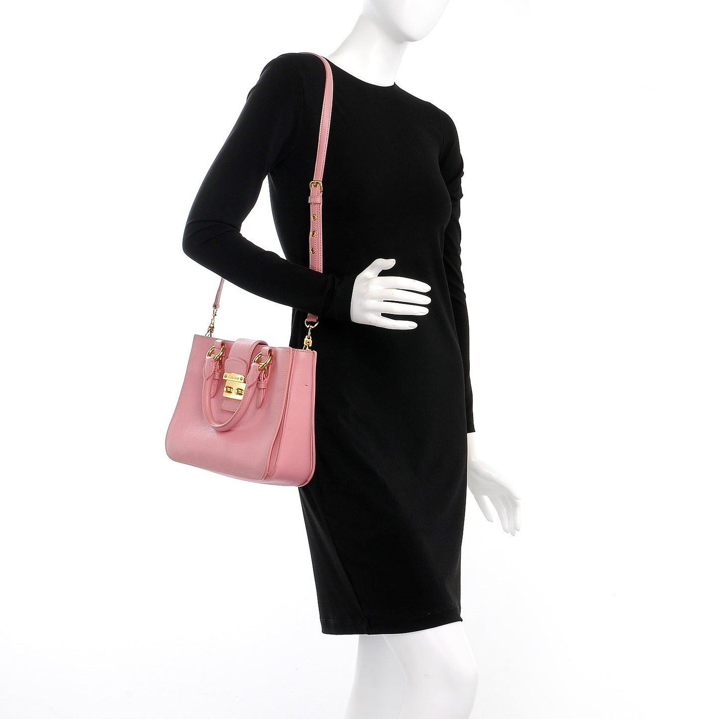 Goatskin Madras Shopping Tote Rosa Gemma