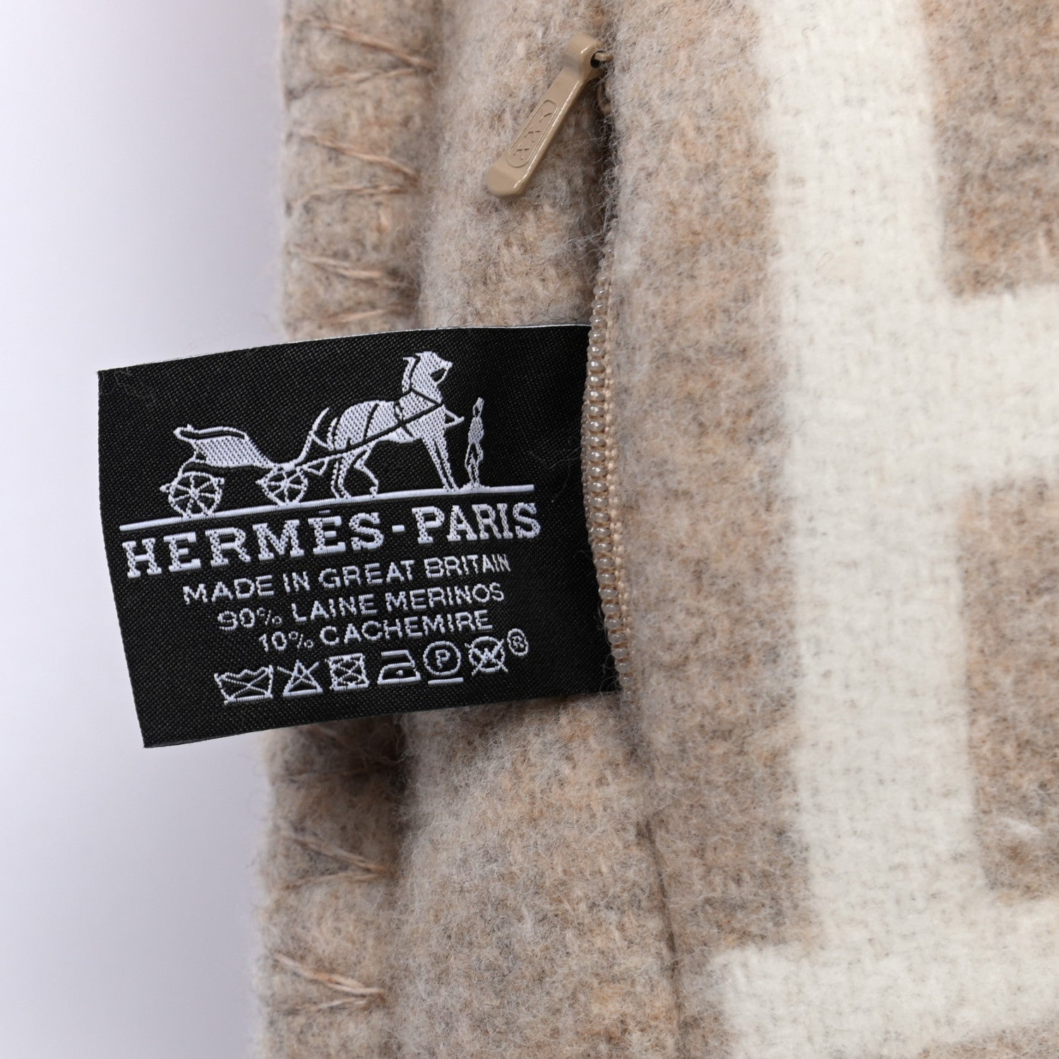 Hermes Wool Cashmere Avalon III Pillow PM Coco Camomille 6 of 6