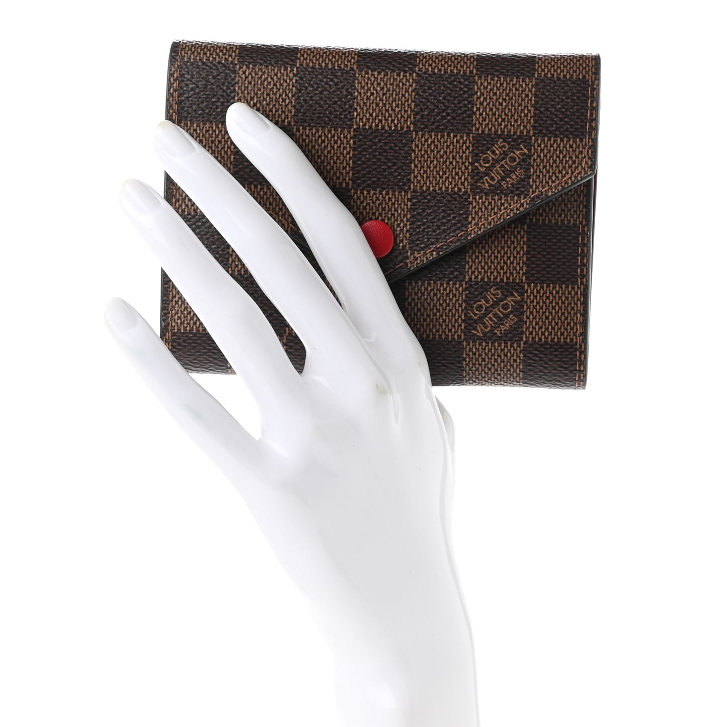 Damier Ebene Victorine Wallet Cherry