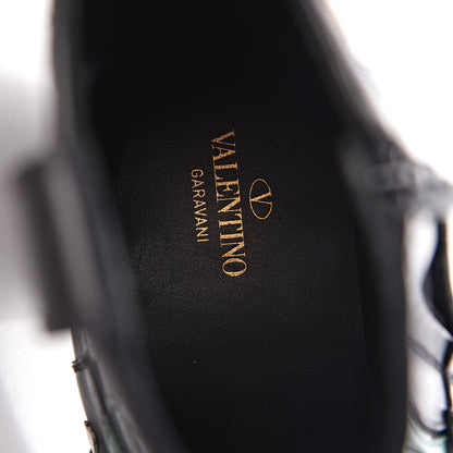 Valentino Garavani Calfskin Ranch Daisy Applique Ankle Boots 39 Black 7 of 13