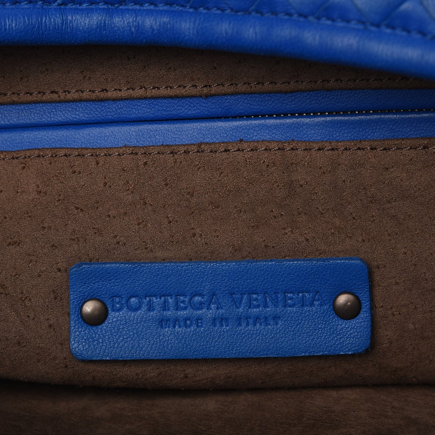 Nappa Intrecciato Large Veneta Hobo Signal Blue