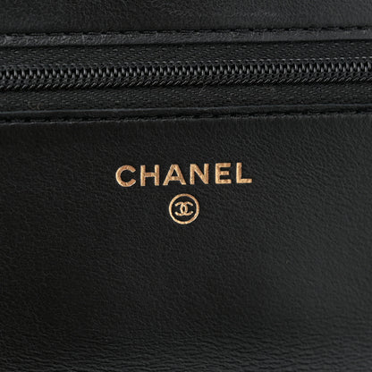 Chanel Lambskin Quilted Pick Me Up Wallet On Chain WOC Black 6 of 11