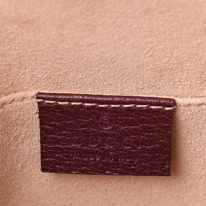 Gucci Textured Calfskin Web Small Ophidia Dome Shoulder Bag Vintage Bordeaux 5 of 12