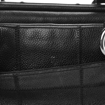 Chanel Caviar Square Stitched Bowler Black 14 of 20