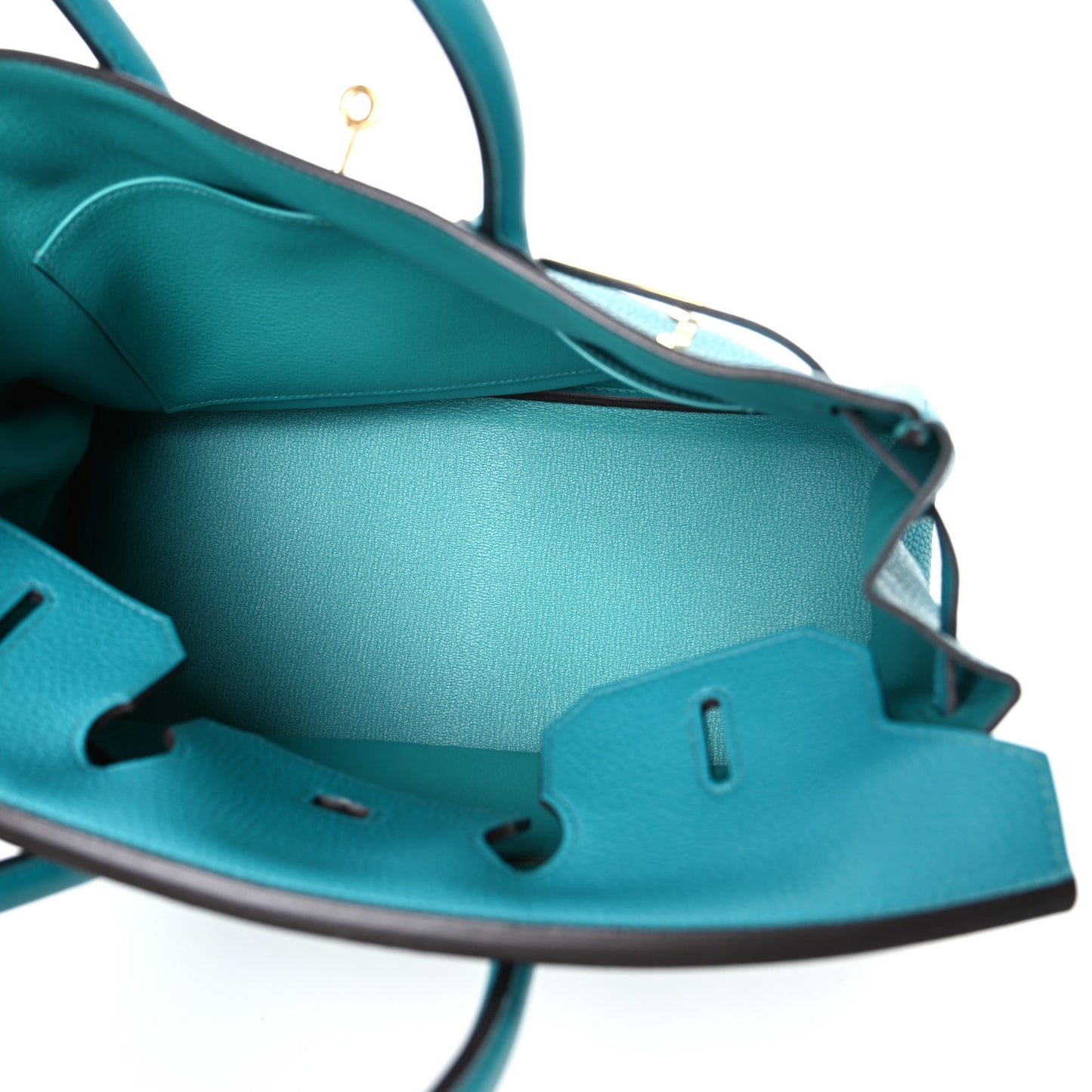 Taurillon Clemence Birkin 35 Bleu Paon