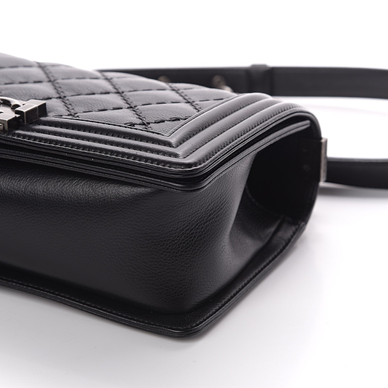 Chanel Calfskin Double Stitch Medium Boy Flap Black 8 of 8