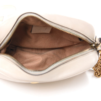 Gucci Calfskin Matelasse Mini GG Marmont Chain Shoulder Bag White 5 of 18