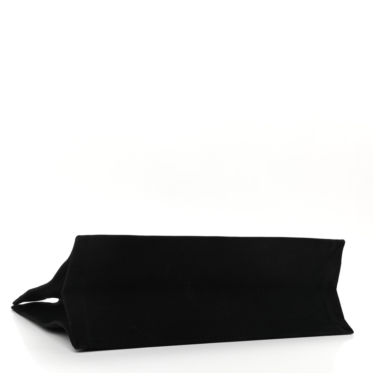 Linen Calfskin Rive Gauche Tote Black