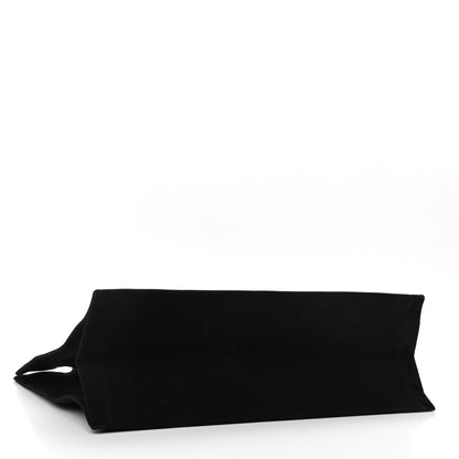 Saint Laurent Linen Calfskin Rive Gauche Tote Black 4 of 9