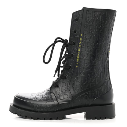 Christian Dior Oblique Rubber Diorcamp Boots 39 Black 1 of 11