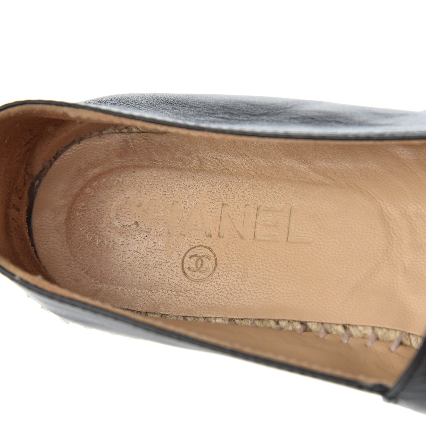 Lambskin CC Espadrilles 37 Black