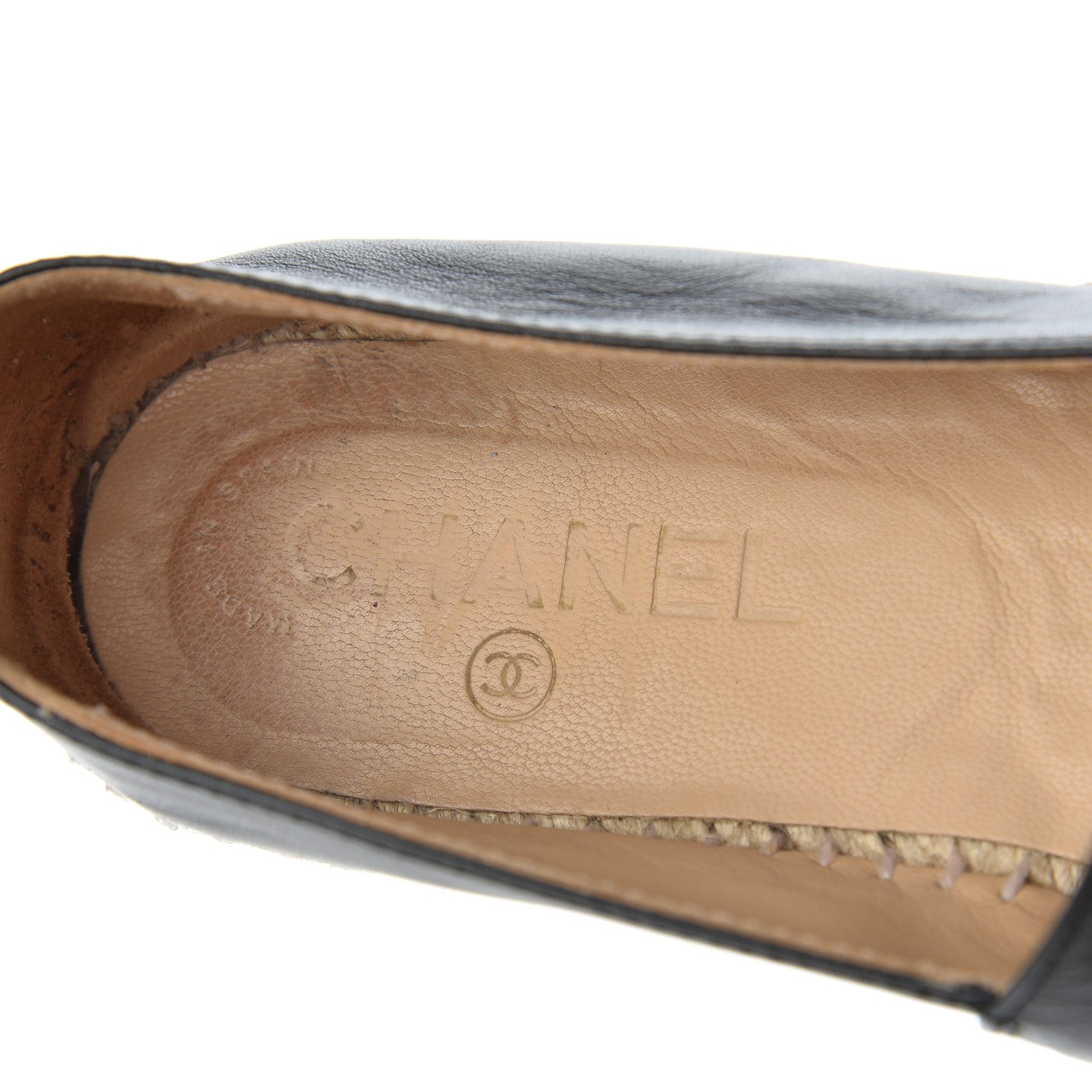 Chanel Lambskin CC Espadrilles 37 Black 6 of 27