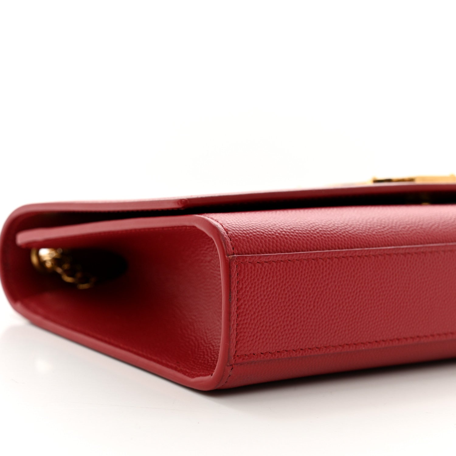 Saint Laurent Grain De Poudre Medium Monogram Kate Satchel Rouge Eros 8 of 11