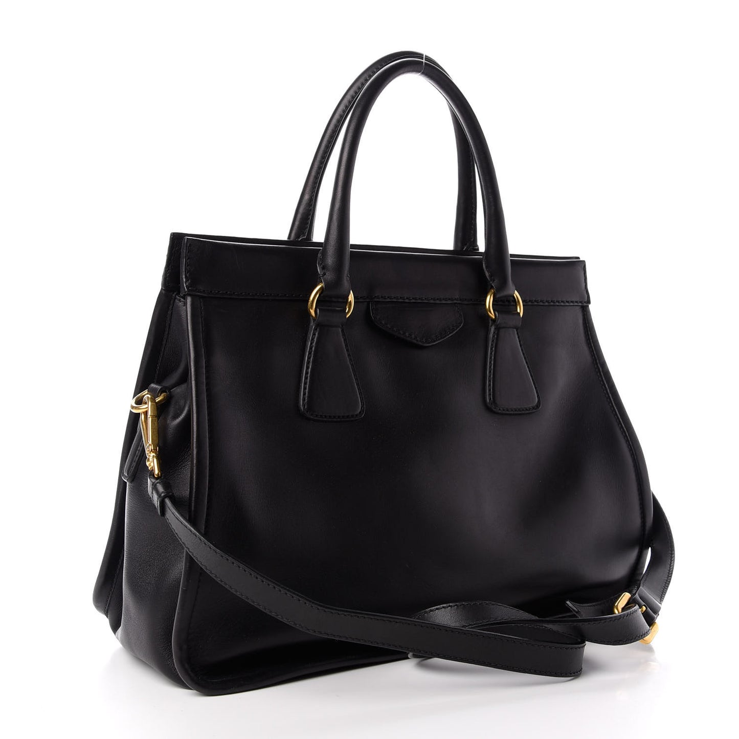 City Calf Tote Black