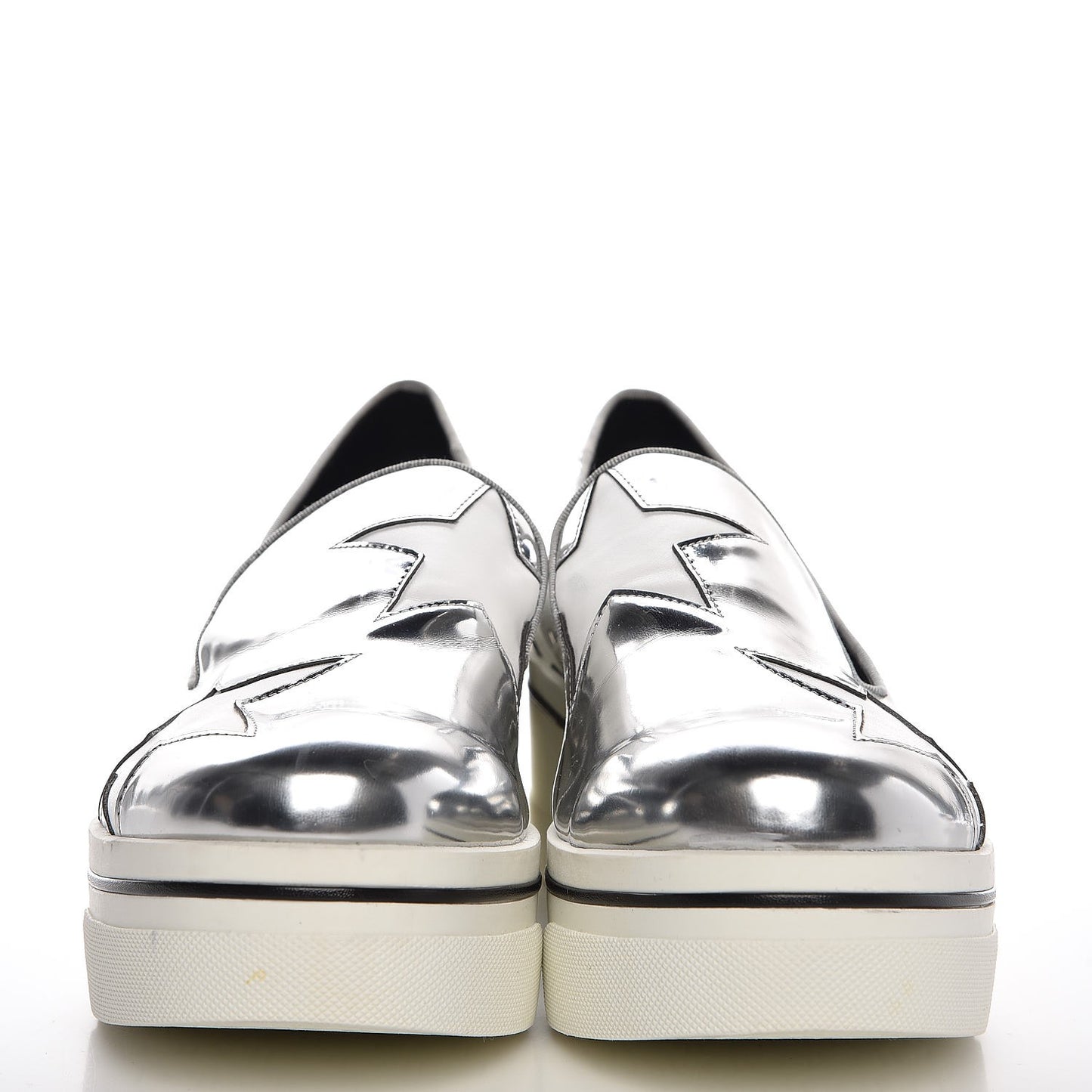 Metallic Patent Alter Nappa Binx Star Slip On Platform Sneaker 38 Silver