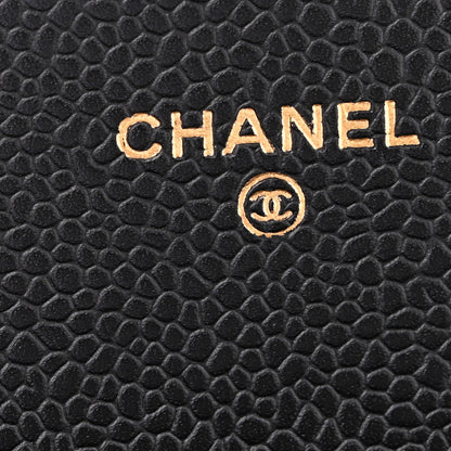 Chanel Caviar Quilted Large Gusset Flap Wallet Black 7 of 11