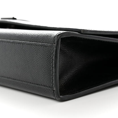 Saint Laurent Grain De Poudre Medium Classic Monogram Monochrome Kate Satchel Black 10 of 13