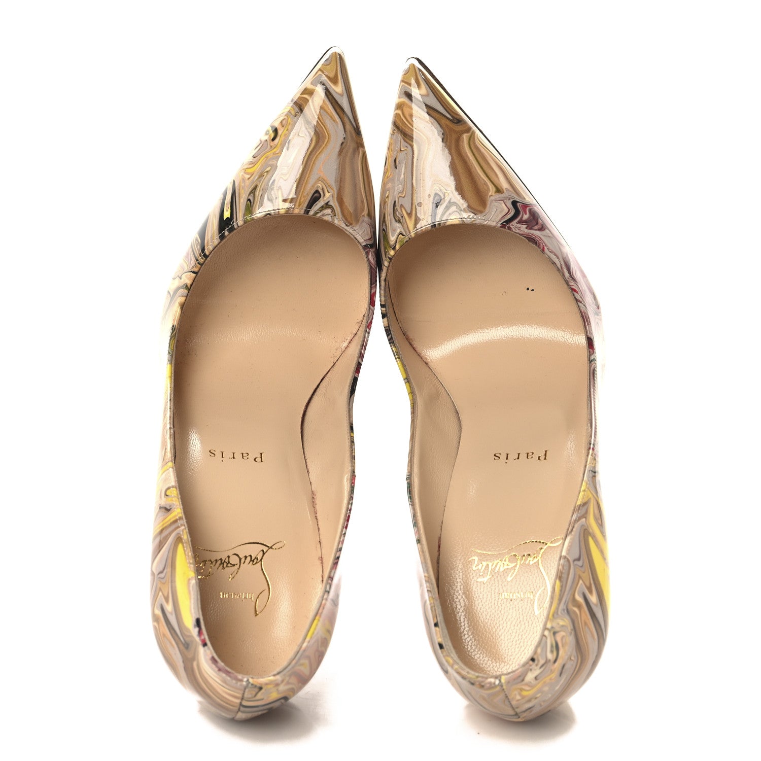 Christian Louboutin Patent Marble Swirl So Kate 120 Pumps 37.5 Multicolor 2 of 9