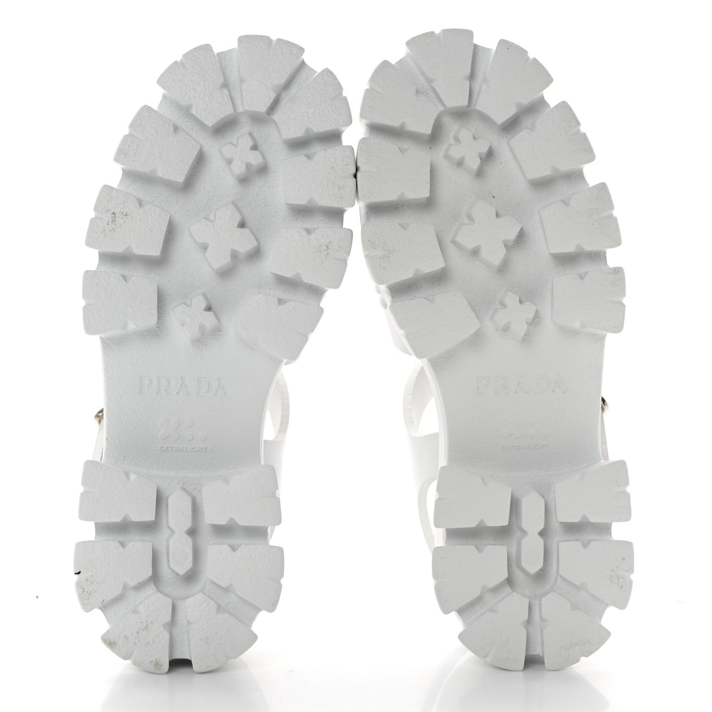 Foam Rubber Metal Triangle Logo Monolith 55mm Cage Sandals 36 White
