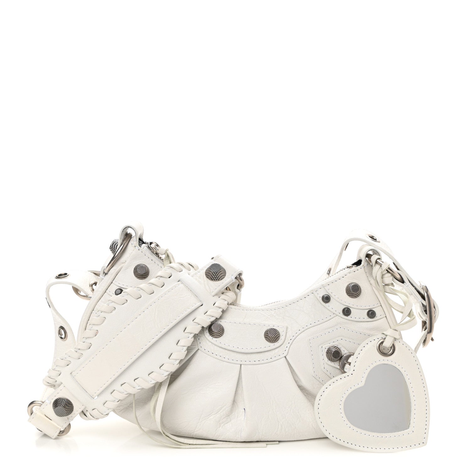 Balenciaga Agneau Arena Le Cagole Shoulder Bag XS Optic White 1 of 9